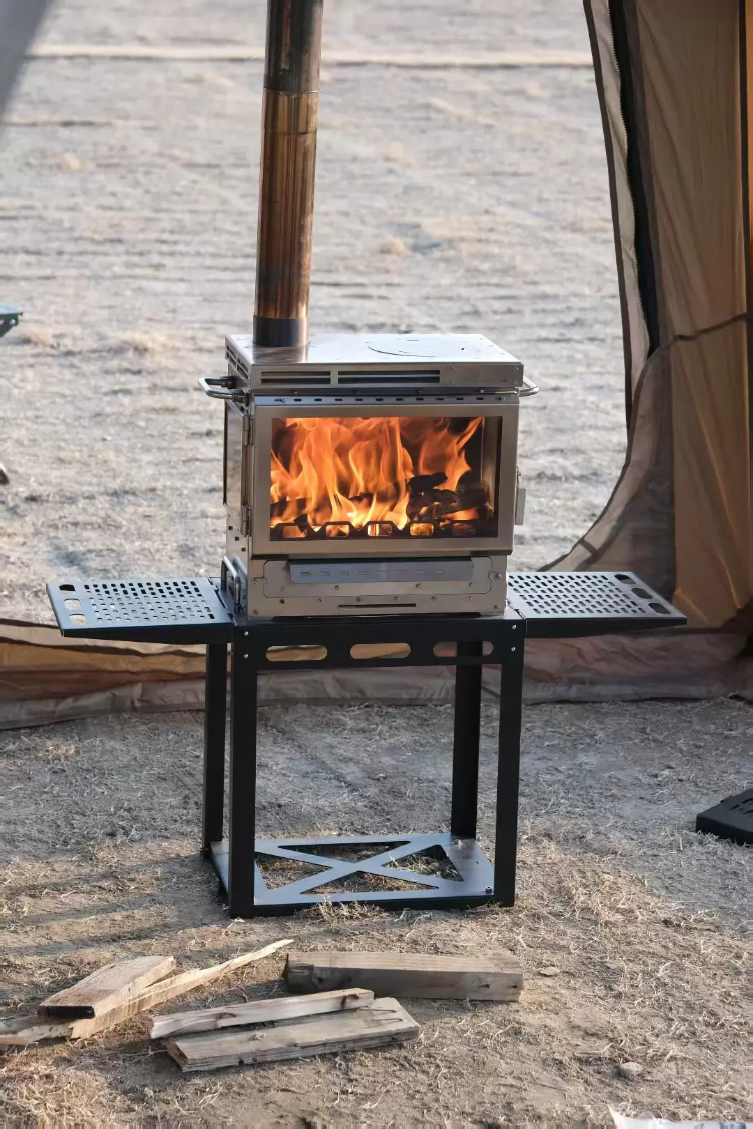 Forno a tenda a combustione statica adattiva multi-scena