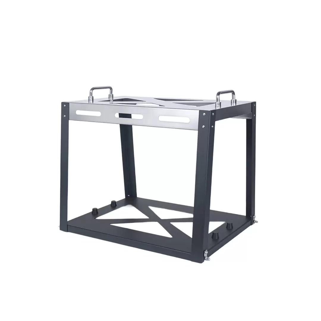 Stufa a tenda trapezoidale in acciaio inox