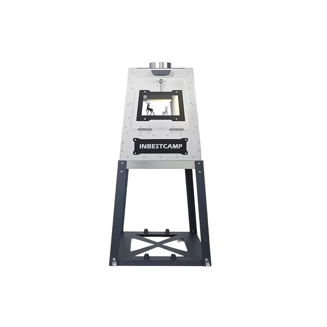 Stufa a tenda trapezoidale in acciaio inox