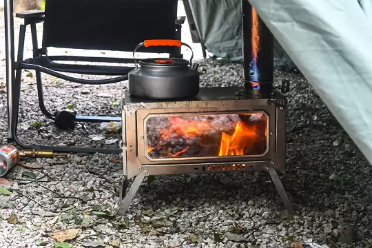 Stufa a legna pieghevole ultrasottile