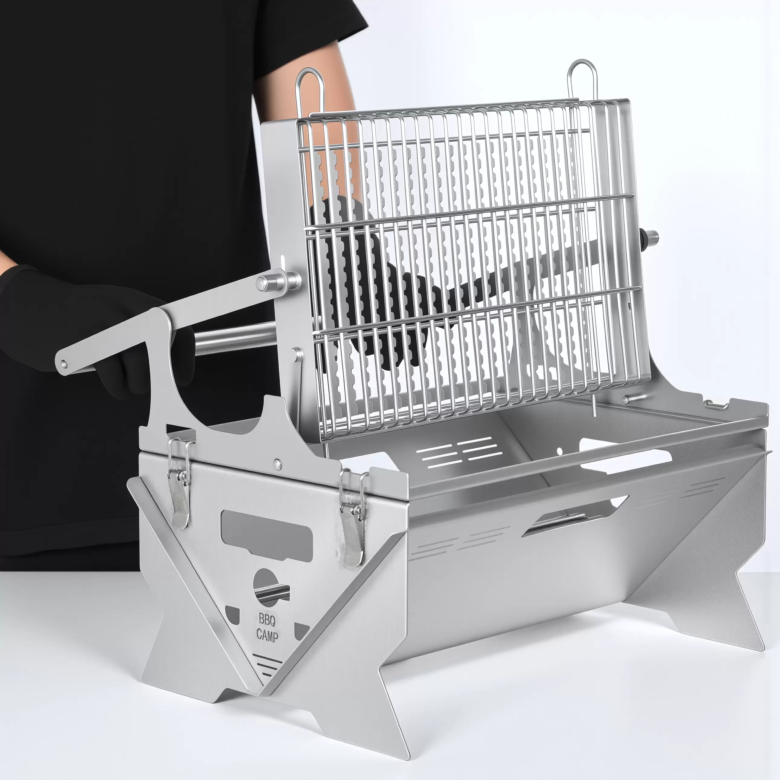 inbestcamp-barbecue rotante a 360 gradi