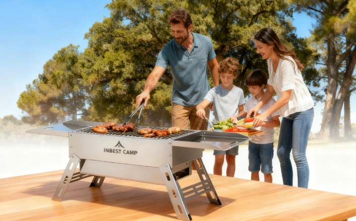 Come scegliere il miglior produttore di griglie da campeggio ODM in Cina: design certificati, protezione brevettuale e stoccaggio globale di INBESTCAMP