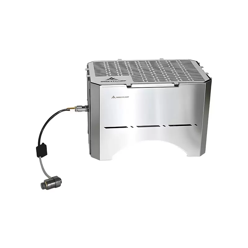 Griglia per barbecue pieghevole a gas e carbone