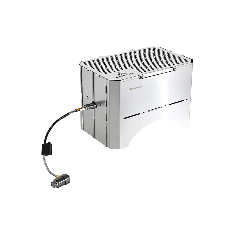 Griglia per barbecue pieghevole a gas e carbone