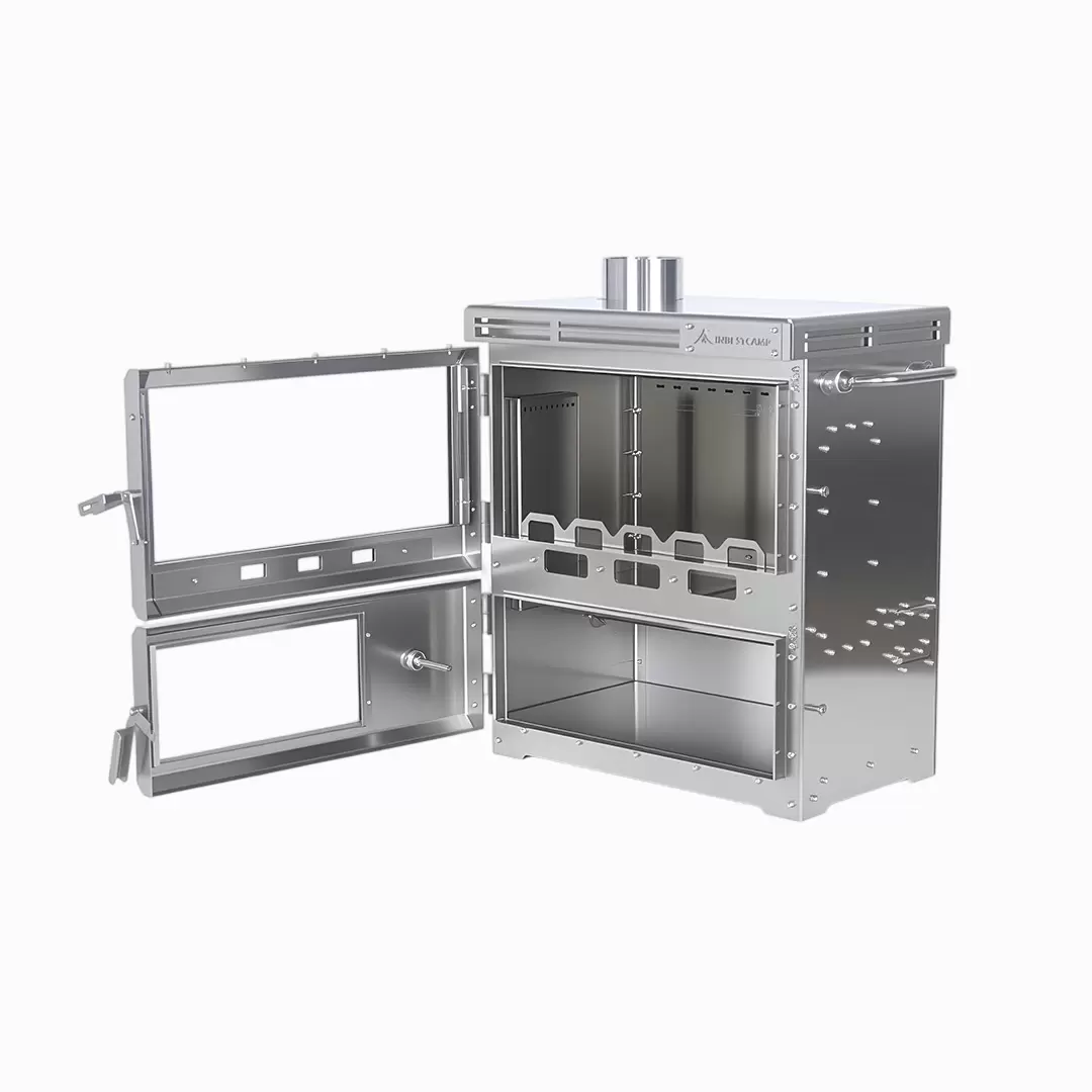 Fornello da campeggio multifunzionale in acciaio inossidabile