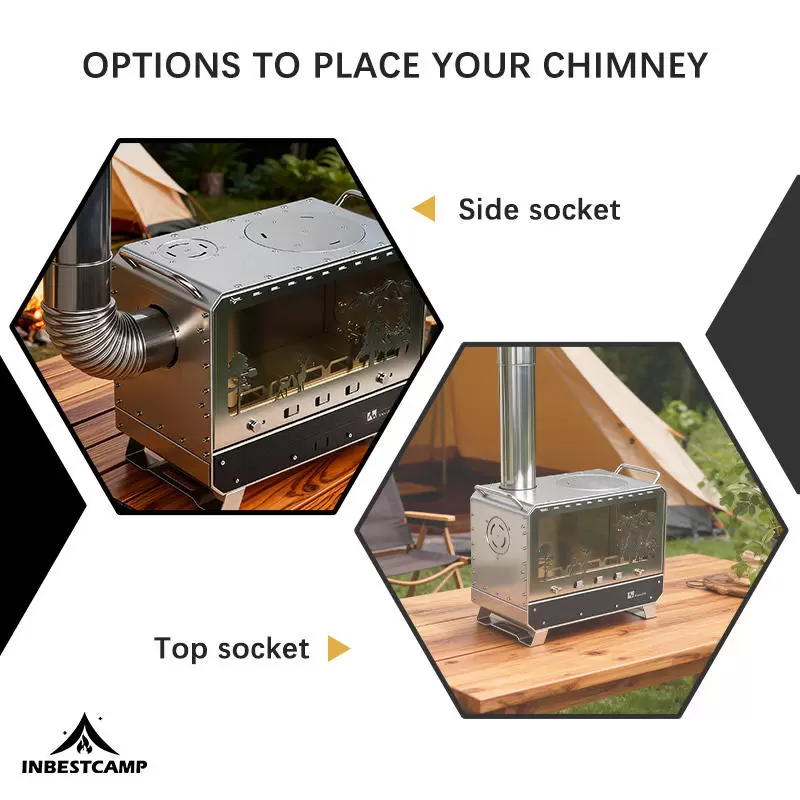 Stufa a legna portatile da campeggio Stufa a legna portatile da campeggio