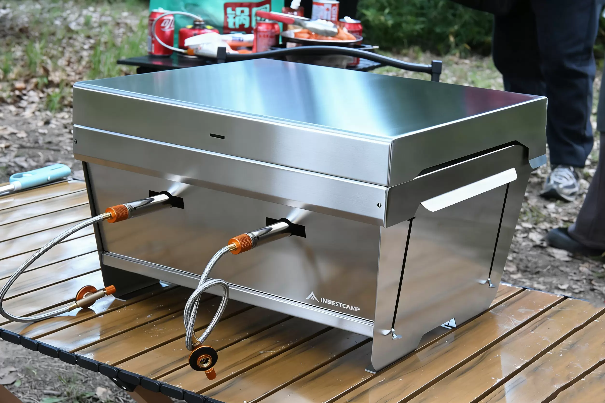 Grill a gas pieghevole da campeggio
