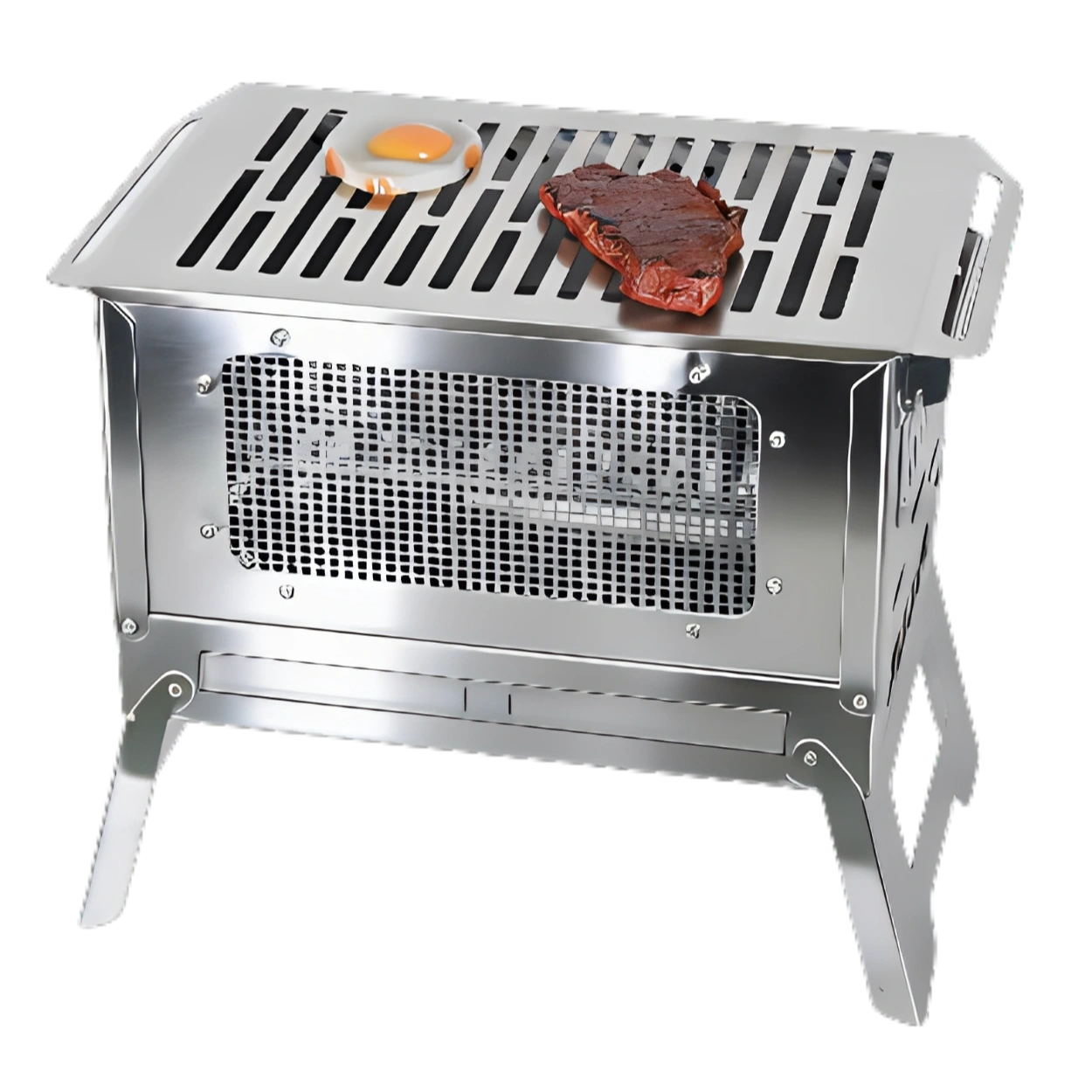 Braciere/barbecue portatile staccabile in acciaio inossidabile